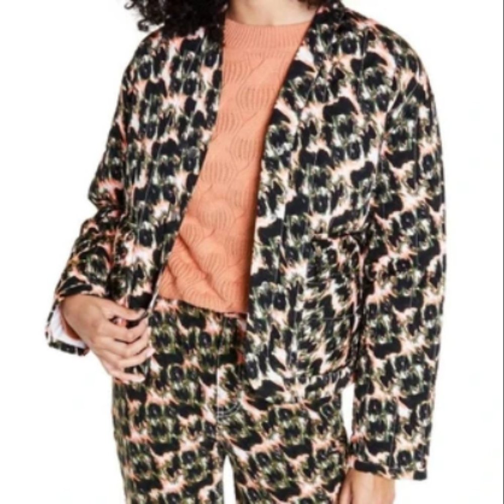 Rachel Comey x Target Multicolored Quilted Leopard Print Jacket Small NWT
